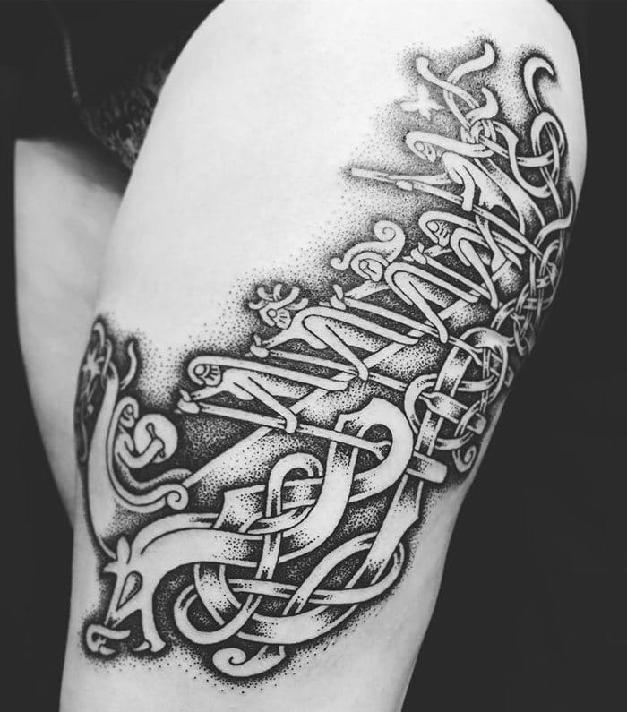 52 melhores tatuagem Viking e Nórdica para você se inspirar 38