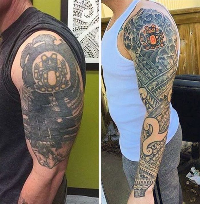36 pessoas que decidiram dar uma segunda chance para suas antigas tatuagens 27