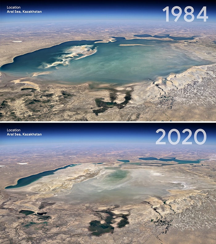 O Google Earth mostra o que os humanos fizeram com a Terra de 1984 a 2020 8