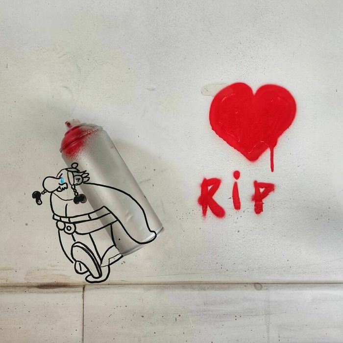 Artista francês cria arte humorística nas ruas de Paris 11