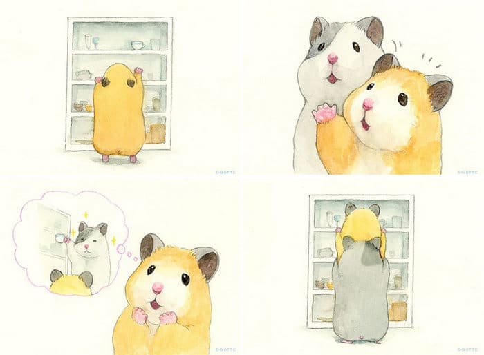 34 Ilustrações saudáveis ​​de um Hamster Chamado Sukeroku 19
