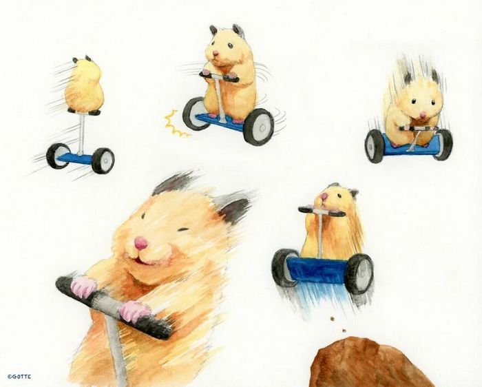34 Ilustrações saudáveis ​​de um Hamster Chamado Sukeroku 21