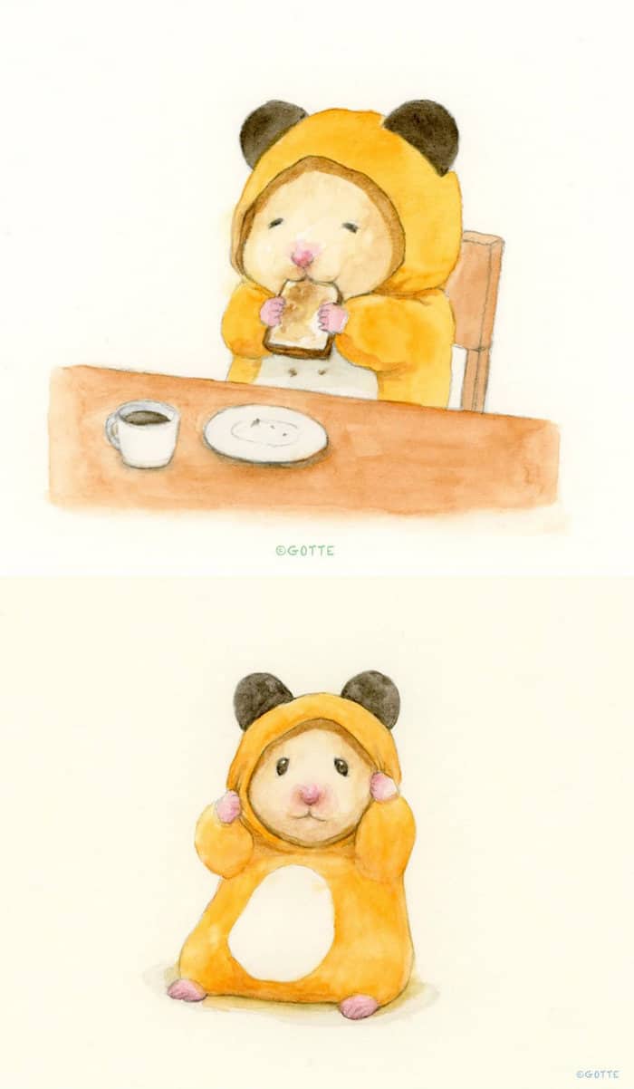 34 Ilustrações saudáveis ​​de um Hamster Chamado Sukeroku 28