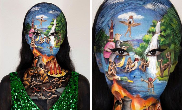Artista cria ilusões óticas complexas em seu corpo e está bagunçando a mente das pessoas (31 fotos) 10