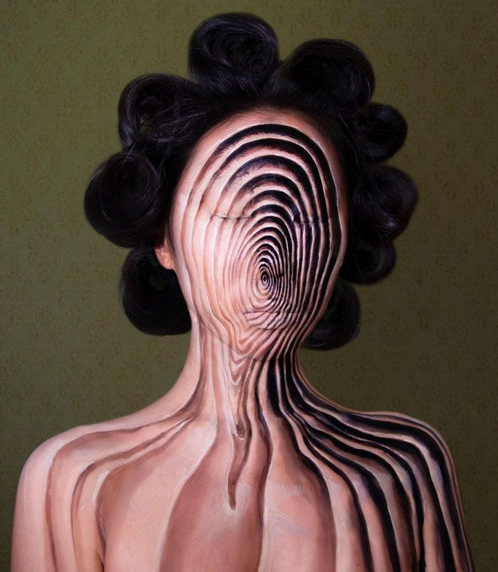 Artista cria ilusões óticas complexas em seu corpo e está bagunçando a mente das pessoas (31 fotos) 14