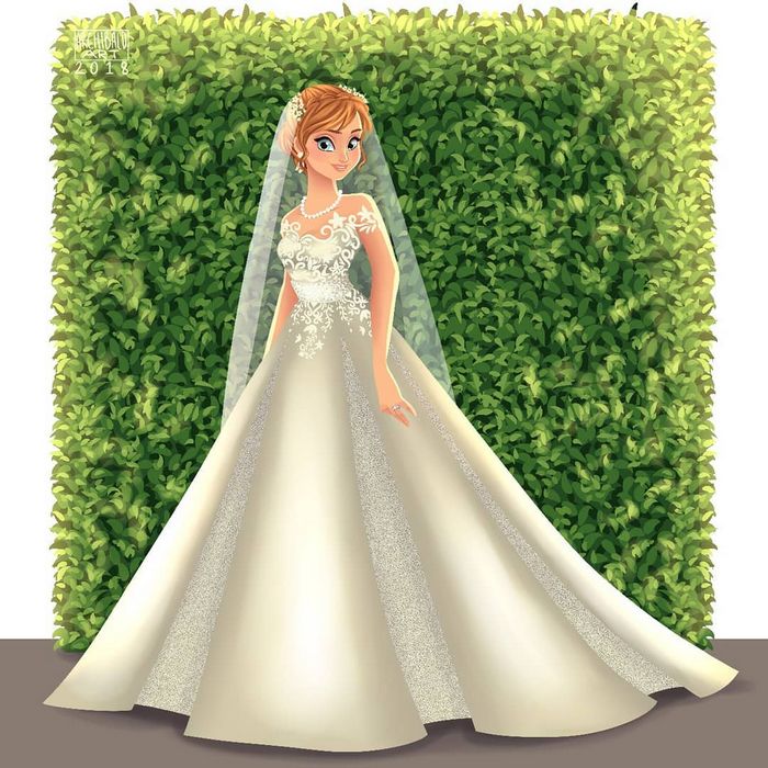 Artista cria vestidos de noiva modernos para princesas da Disney 12