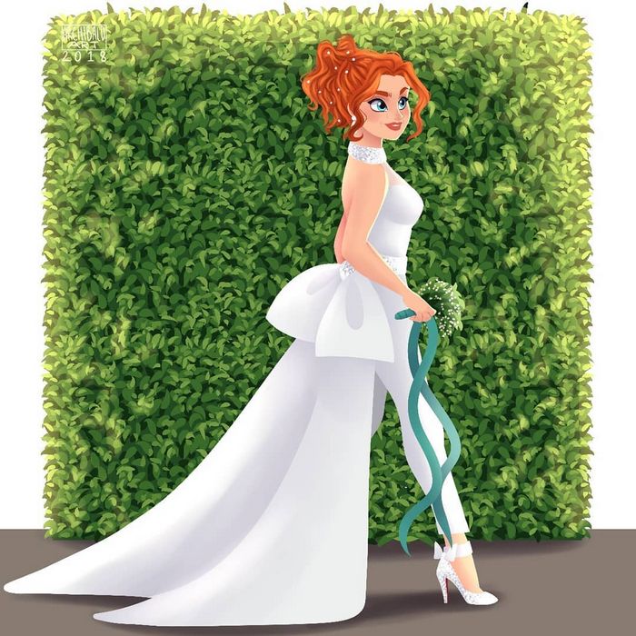 Artista cria vestidos de noiva modernos para princesas da Disney 14