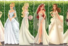 Artista cria vestidos de noiva modernos para princesas da Disney 40