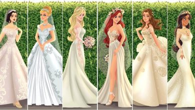 Artista cria vestidos de noiva modernos para princesas da Disney 12