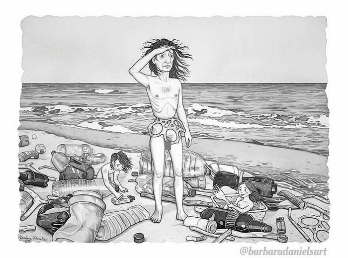 Esta artista critica a maneira como tratamos nosso mundo com suas ilustrações instigantes (40 fotos) 30