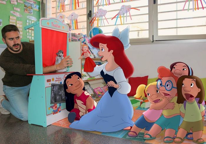 22 fotos de um professor que faz montagens com personagens da Disney, para ver como seria viver com eles 11