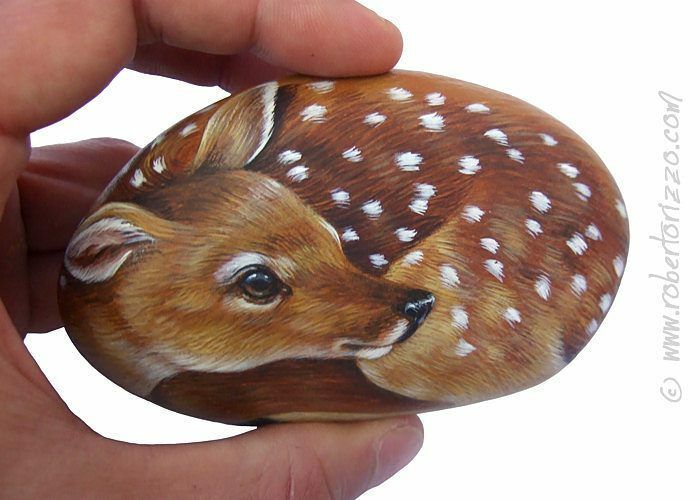 Artista transforma pedras em pinturas incríveis de animais (30 fotos) 22