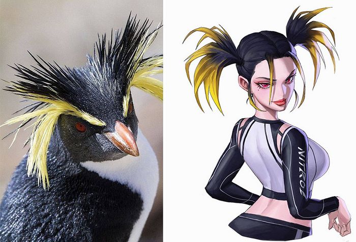 Este artista usa animais como inspiração para criar personagens originais de anime (23 fotos) 11