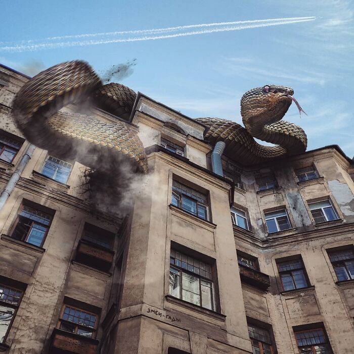30 montagem de fotos inesperadas com animais gigantes por Vadim Solovyev 17