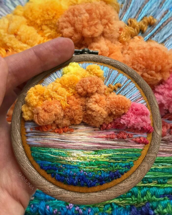Artista usa bordado para criar incríveis cenas de paisagem (42 fotos) 6