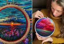 Artista usa bordado para criar incríveis cenas de paisagem (42 fotos) 31