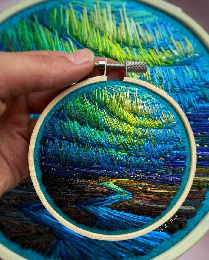 Artista usa bordado para criar incríveis cenas de paisagem (42 fotos) 39