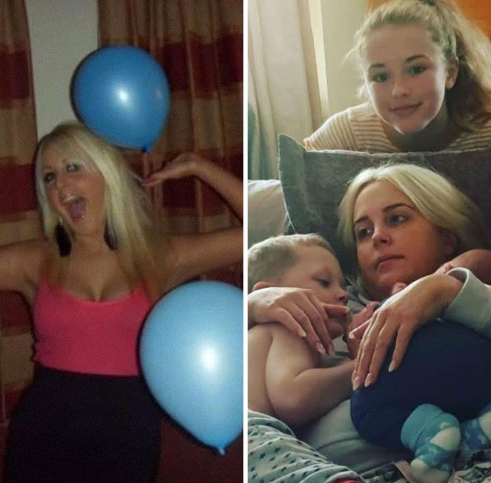 46 fotos hilárias de antes e depois de como a vida muda depois de ter filhos 40