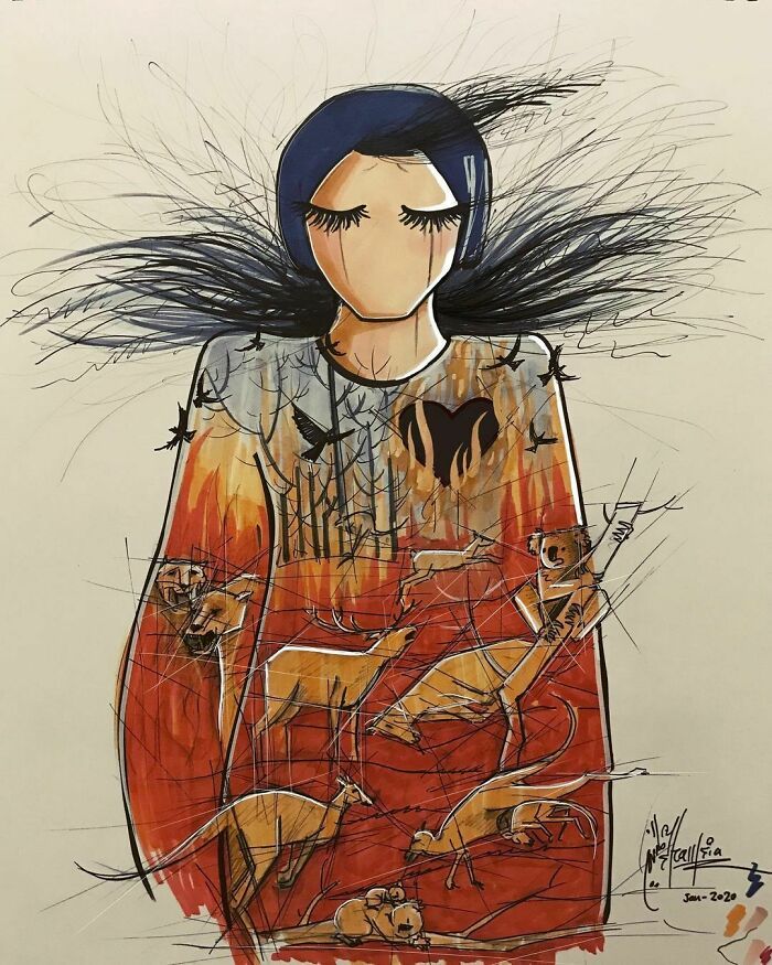 42 obras de arte tocantes da primeira artista de rua feminina do Afeganistão, Shamsia Hassani 5