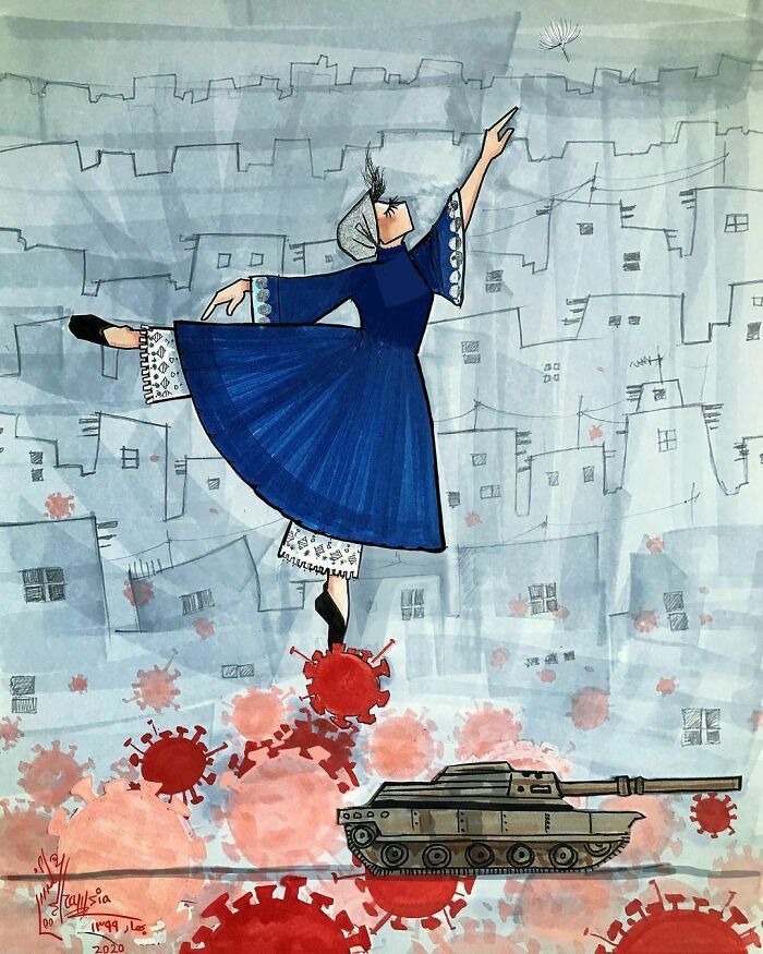 42 obras de arte tocantes da primeira artista de rua feminina do Afeganistão, Shamsia Hassani 14