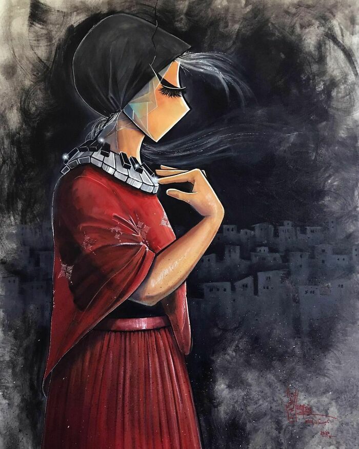 42 obras de arte tocantes da primeira artista de rua feminina do Afeganistão, Shamsia Hassani 17