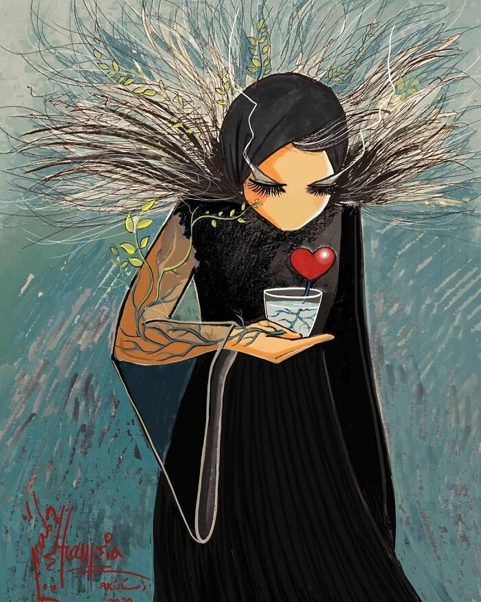 42 obras de arte tocantes da primeira artista de rua feminina do Afeganistão, Shamsia Hassani 22