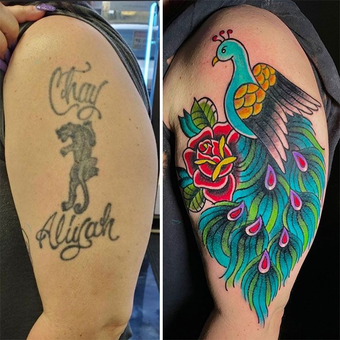 38 pessoas que cobriram suas tatuagens de forma para lá de criativas 11