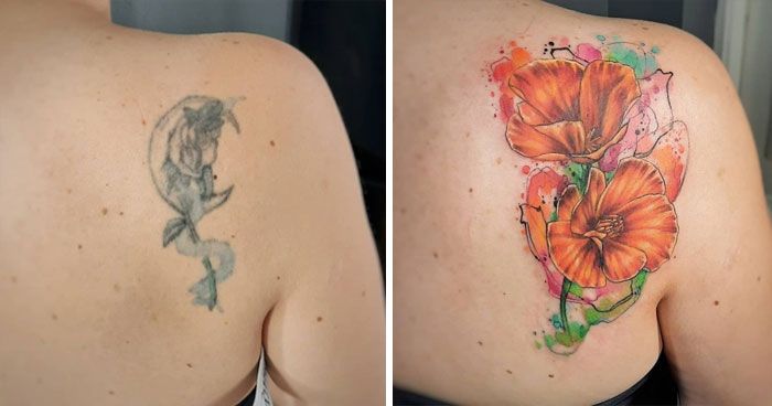 38 pessoas que cobriram suas tatuagens de forma para lá de criativas 15