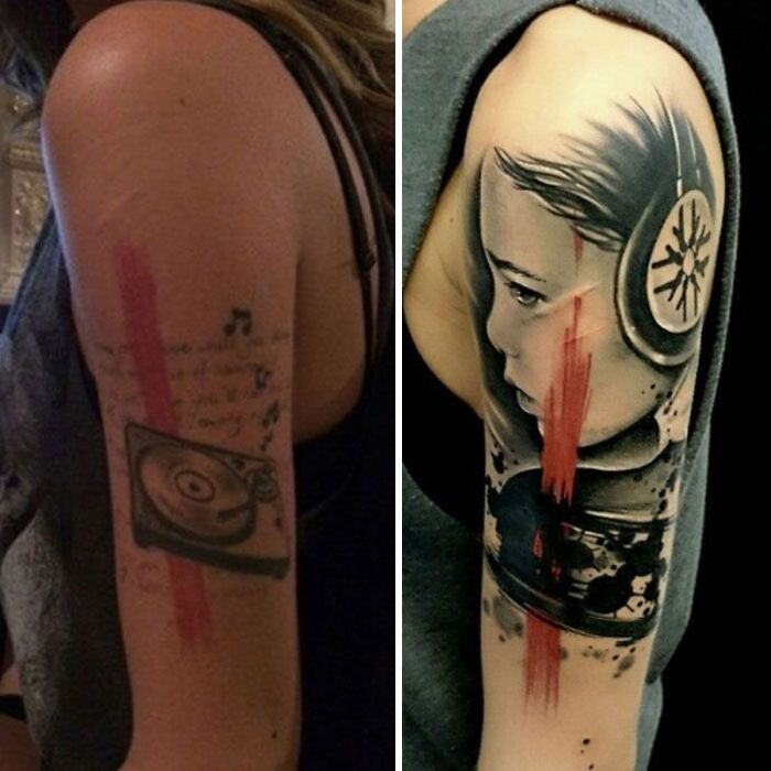 38 pessoas que cobriram suas tatuagens de forma para lá de criativas 21