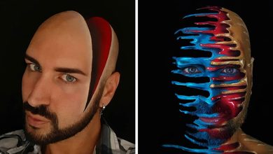 Artista italiano usa seu corpo como uma tela para criar ilusões ópticas realistas (42 fotos) 22