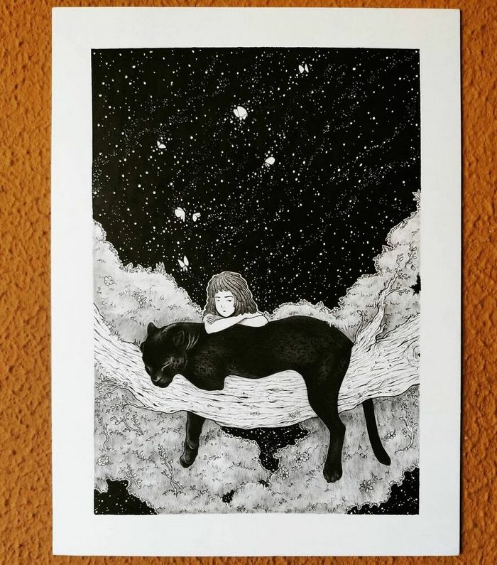 Ilustrador combina animais, pessoas e o céu noturno para criar arte mágica (26 fotos) 15