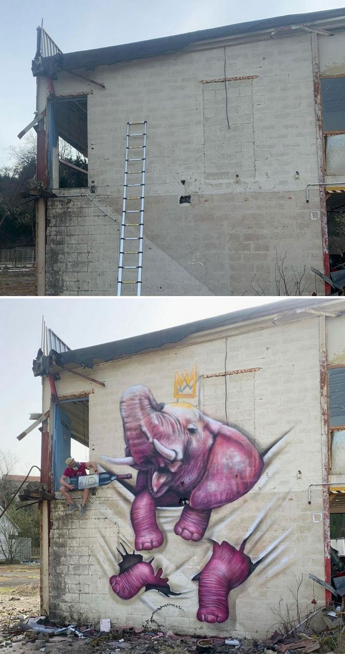 Artista de rua francês pinta graffiti de criaturas em 3D e não é para os fracos de coração (43 fotos) 7