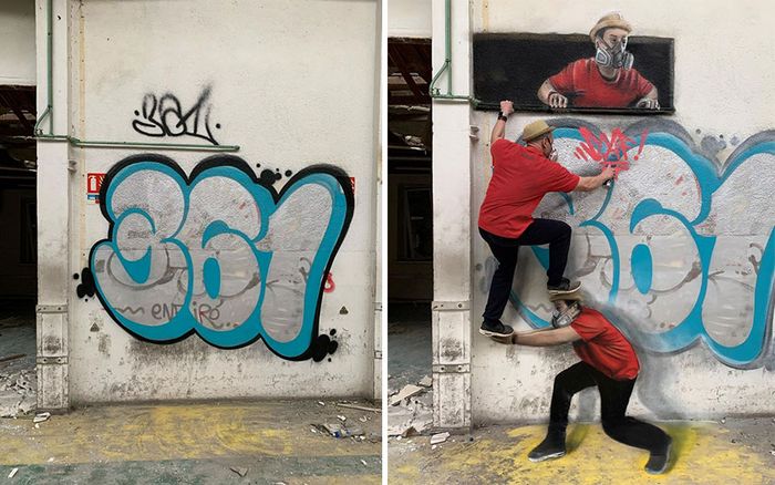 Artista de rua francês pinta graffiti de criaturas em 3D e não é para os fracos de coração (43 fotos) 9