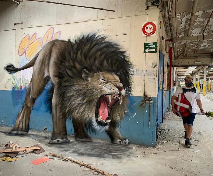 Artista de rua francês pinta graffiti de criaturas em 3D e não é para os fracos de coração (43 fotos) 22