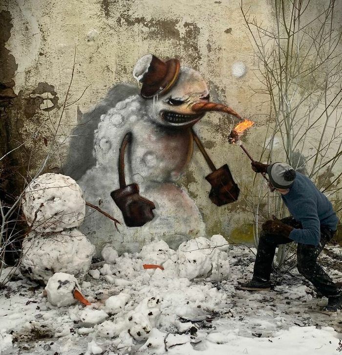 Artista de rua francês pinta graffiti de criaturas em 3D e não é para os fracos de coração (43 fotos) 26