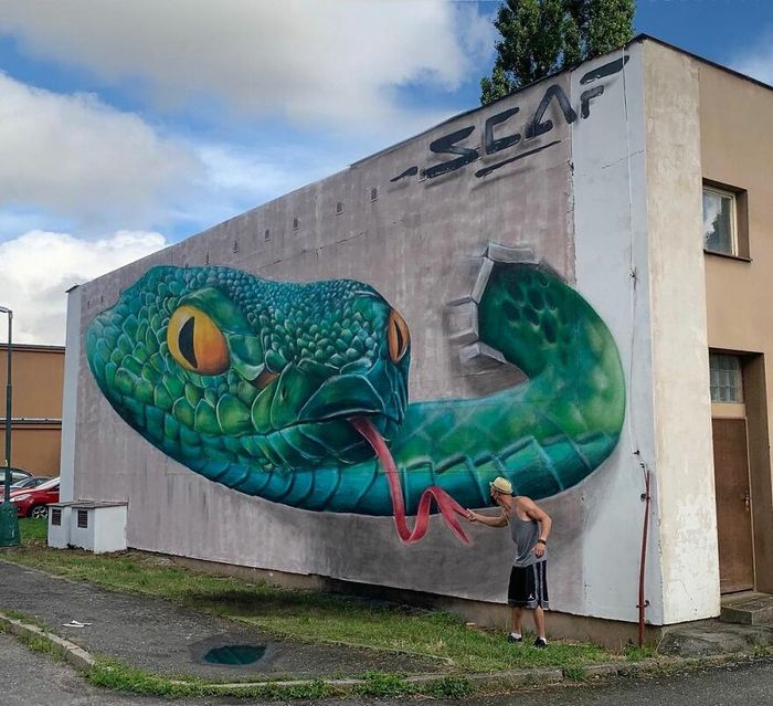 Artista de rua francês pinta graffiti de criaturas em 3D e não é para os fracos de coração (43 fotos) 41