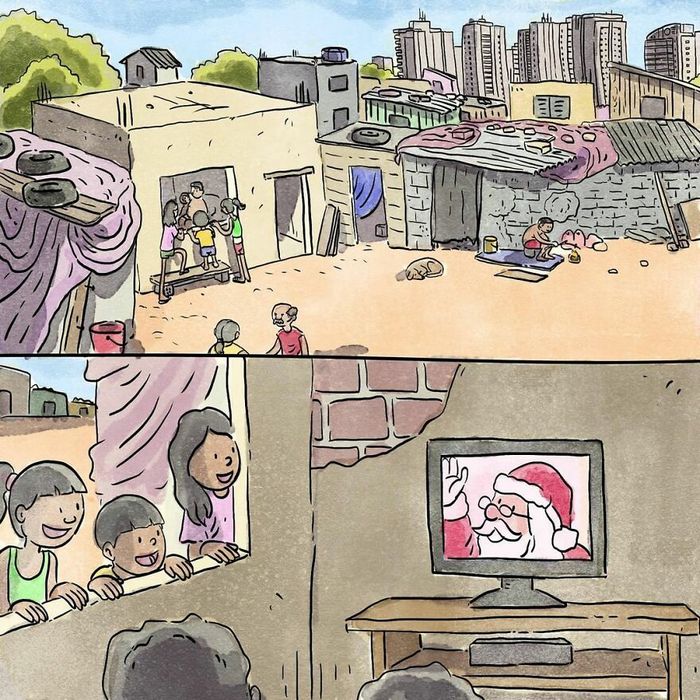 Artista ilustra problemas comoventes da nossa sociedade em 5 quadrinhos 21