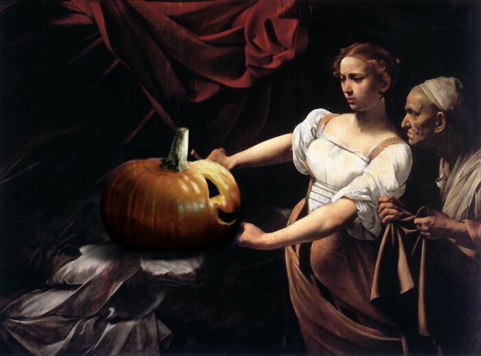Esses artistas combinam pinturas clássicas com cultura pop de Halloween (42 fotos) 17