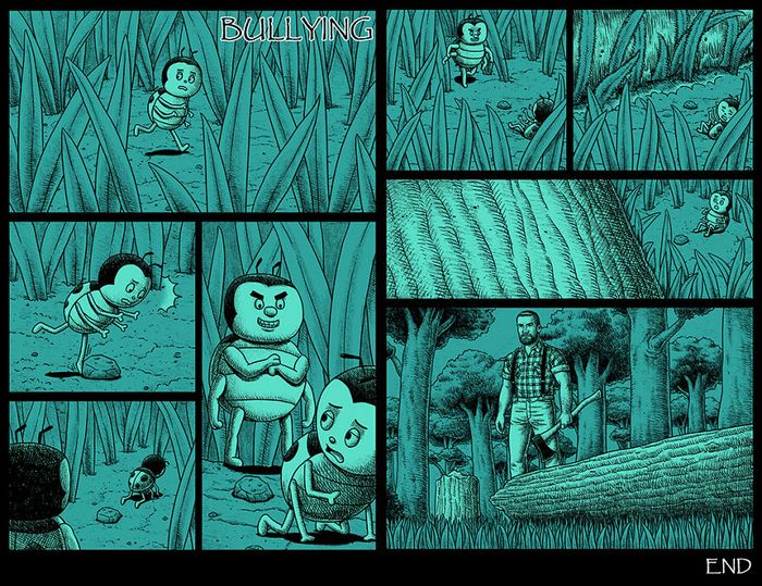 Este artista cria quadrinhos de terror com finais assustadores (30 fotos) 3