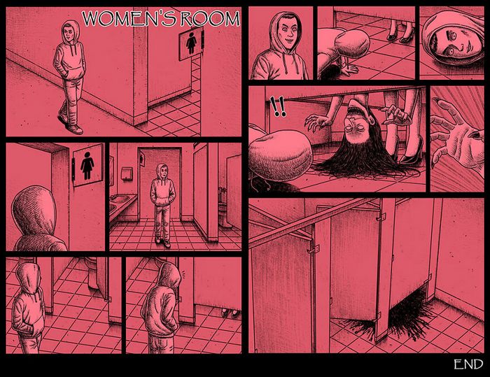 Este artista cria quadrinhos de terror com finais assustadores (30 fotos) 14
