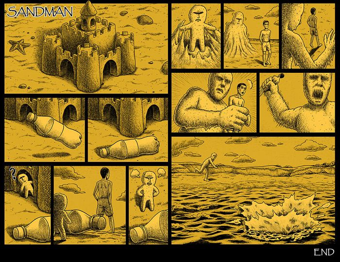 Este artista cria quadrinhos de terror com finais assustadores (30 fotos) 23
