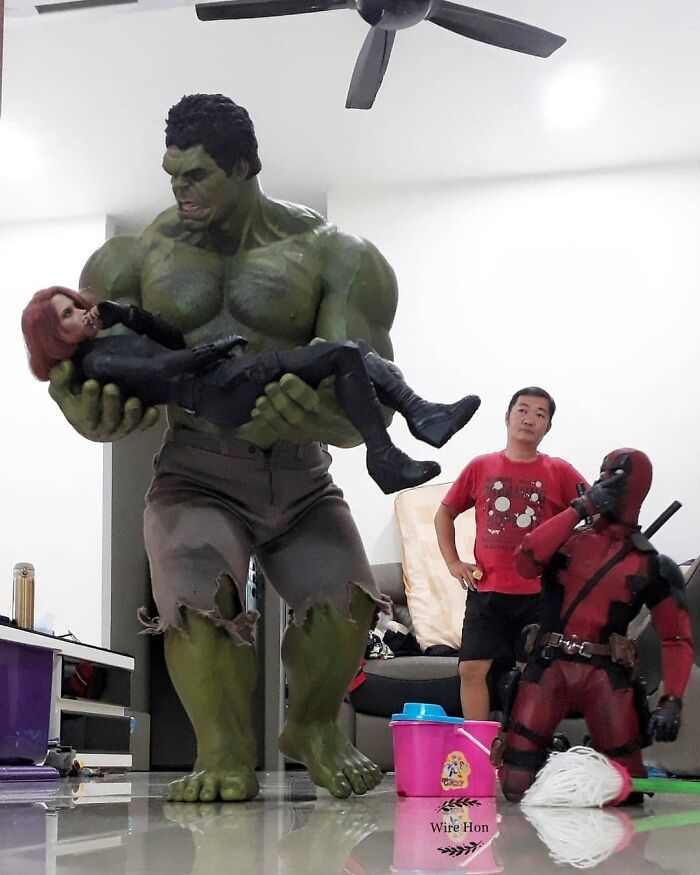 Este cara usa a perspectiva para criar cenas incríveis com bonecos de super-heróis (40 fotos) 32