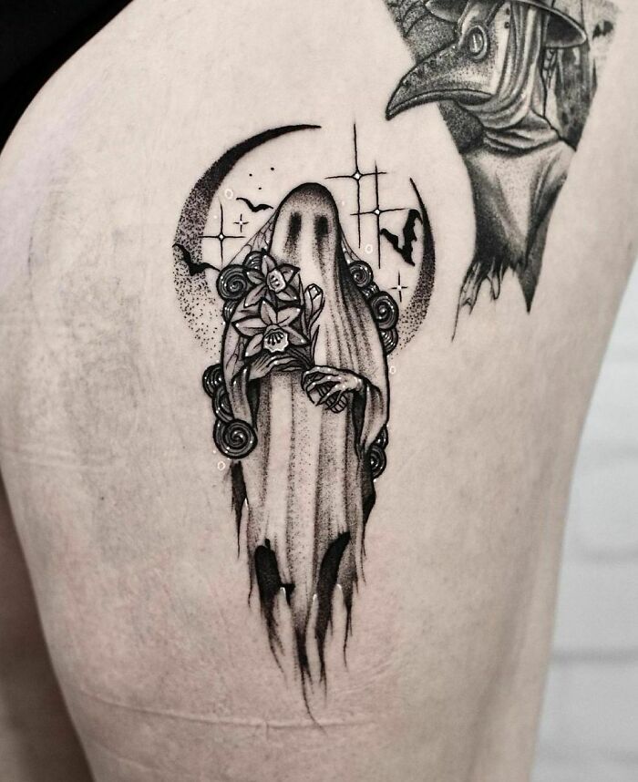 54 tatuagens inspiradas no Halloween de pessoas que fizeram seu amor pelo terror permanente 14