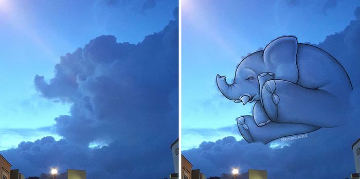 Este artista cria desenhos inspirados em formas de nuvem (42 fotos) 2