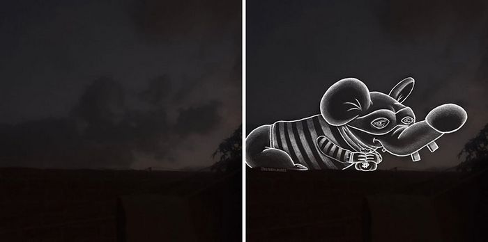 Este artista cria desenhos inspirados em formas de nuvem (42 fotos) 6
