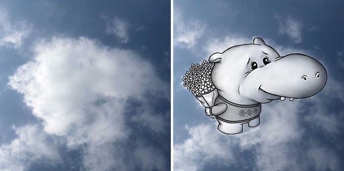 Este artista cria desenhos inspirados em formas de nuvem (42 fotos) 12
