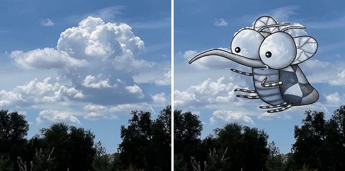 Este artista cria desenhos inspirados em formas de nuvem (42 fotos) 13