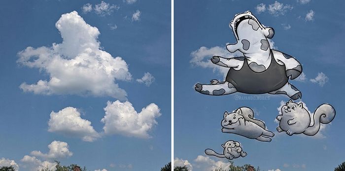 Este artista cria desenhos inspirados em formas de nuvem (42 fotos) 19