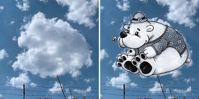 Este artista cria desenhos inspirados em formas de nuvem (42 fotos) 22