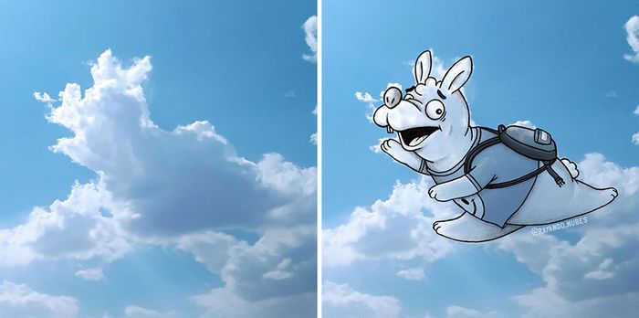 Este artista cria desenhos inspirados em formas de nuvem (42 fotos) 24